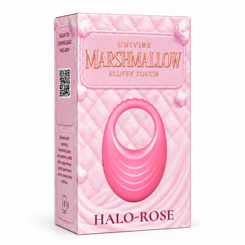  - Віброкільце з керуванням через додаток UNIVIBE Halo Rose, рожеве, 8,57 × 5,65 × 3,79 см 4
