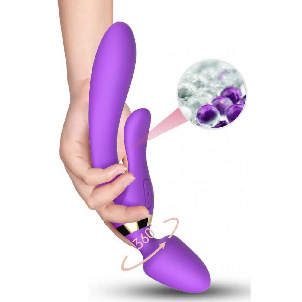 Вибратор - Вибромассажер Boss Series - Magic Wand USB Purple 9 Function, BS5200027-1 5