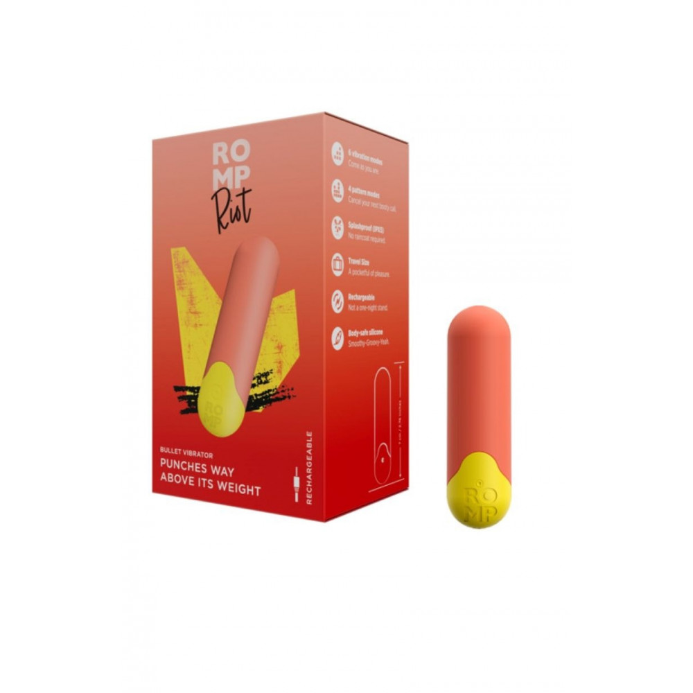 Різне - Мініатюрна універсальна віброкуля Romp Riot помаранчева
