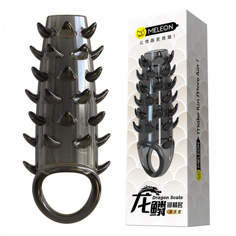  - Стимулююча насадка Meleon - Dragon Scale Ejaculation Control Sleeve, PS-02