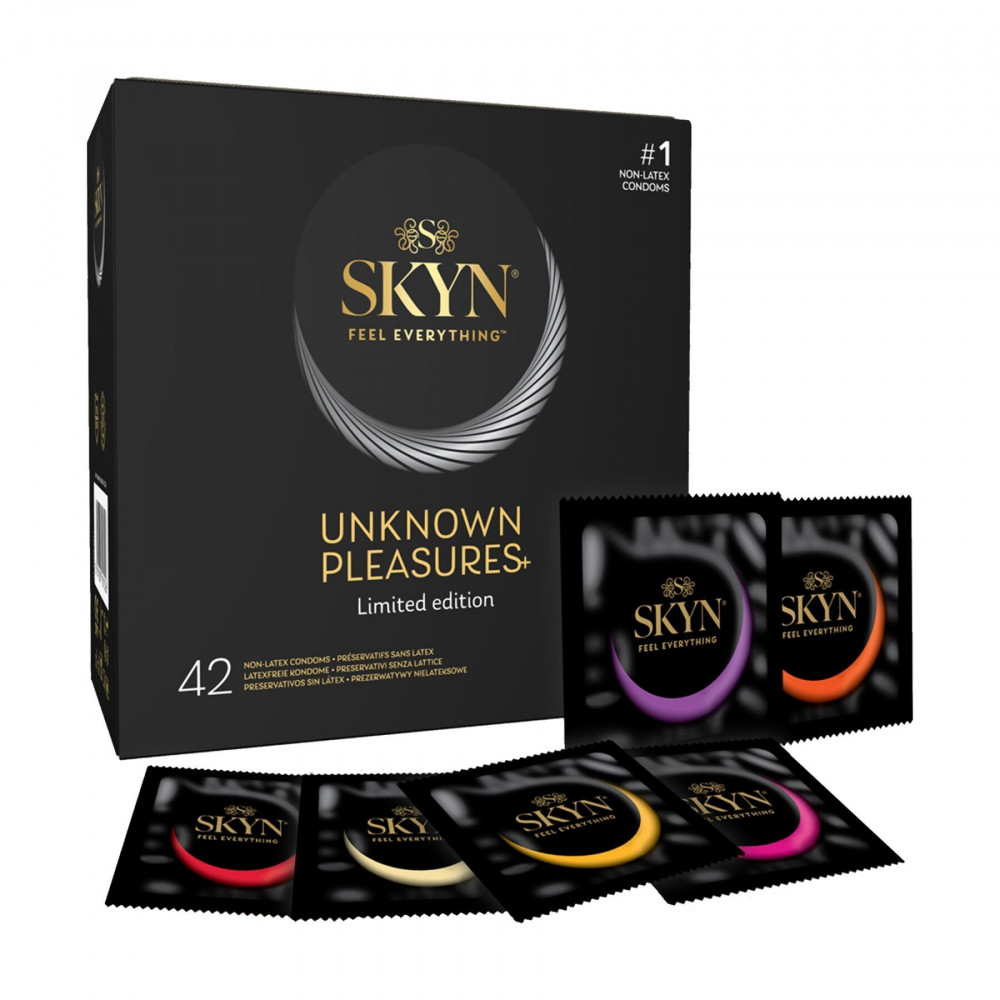 Секс игрушки - Безлатексные премиум-презервативы SKYN Unknown Pleasures 42 шт, 6 разных видов (мятая упаковка!!!)