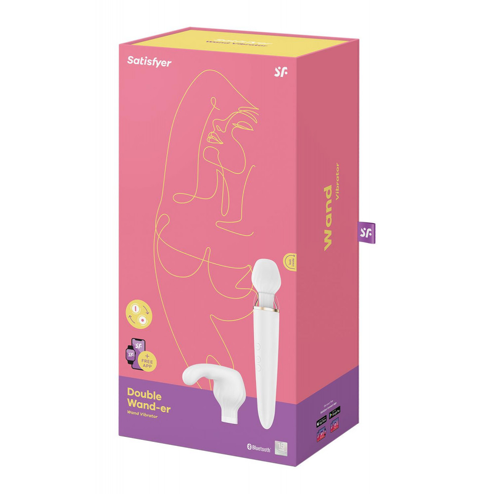 Секс игрушки - Смарт массажер-микрофон Satisfyer Double Wand-er Connect App 3