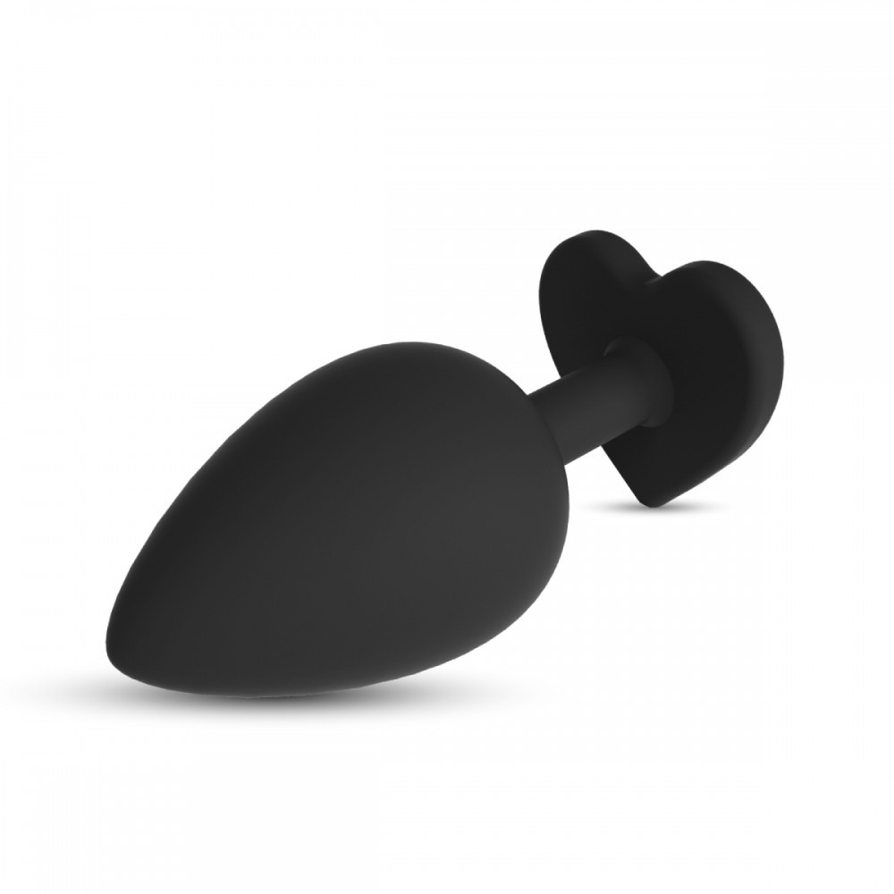 Анальные игрушки без вибрации - Анальная пробка Cuore Crushious, со сменными кристаллами, силиконовая, черная, 7 х 2.7 см, размер S 6