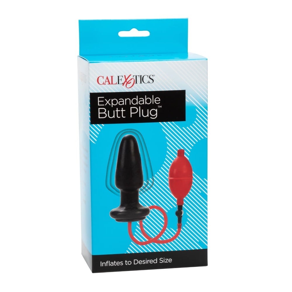 Секс игрушки - Анальная пробка с насосом-грушей Expandable Butt Plug, черно-красная California Exotic 1