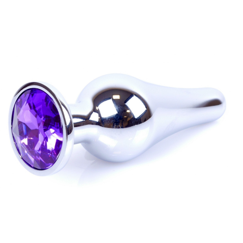 Анальные игрушки - Анальная пробка Boss Series - Jewellery Silver BUTT PLUG Purple, BS6400079 7