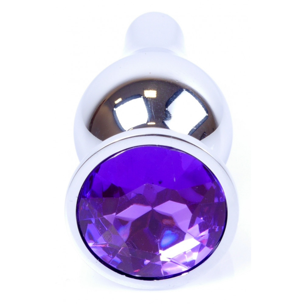 Анальные игрушки - Анальная пробка Boss Series - Jewellery Silver BUTT PLUG Purple, BS6400079 8