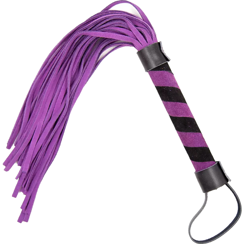 БДСМ игрушки - Флоггер DS Fetish Leather flogger M purple