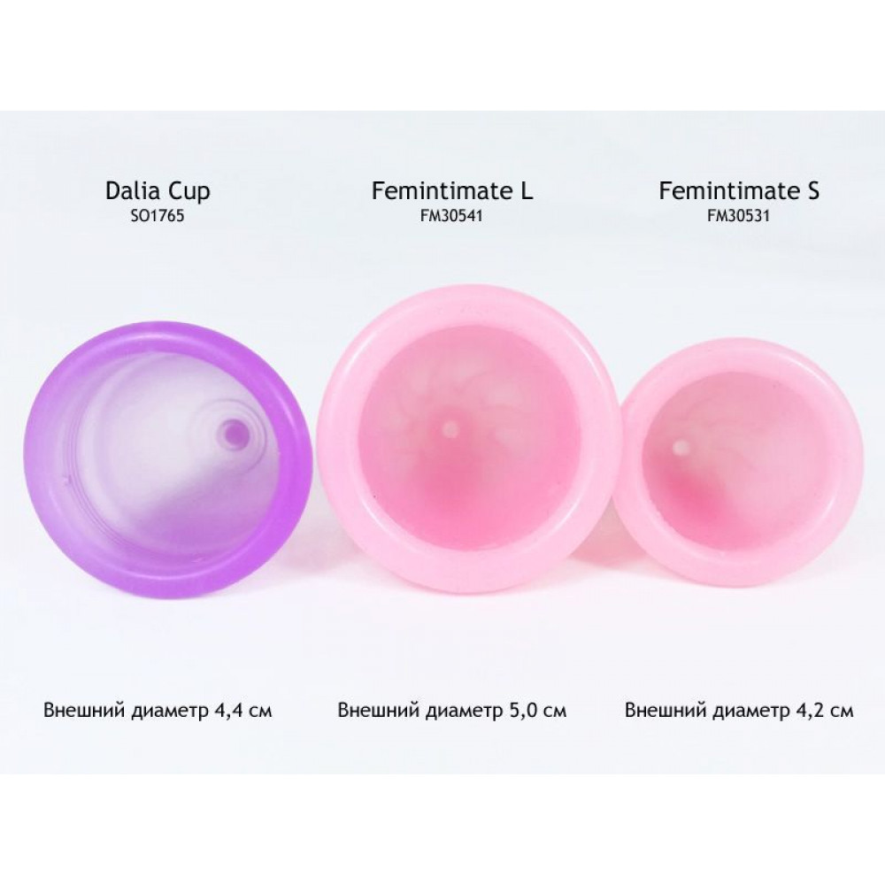  - Менструальная чаша Femintimate Eve Cup размер S с переносным душем, диаметр 3,2см 1