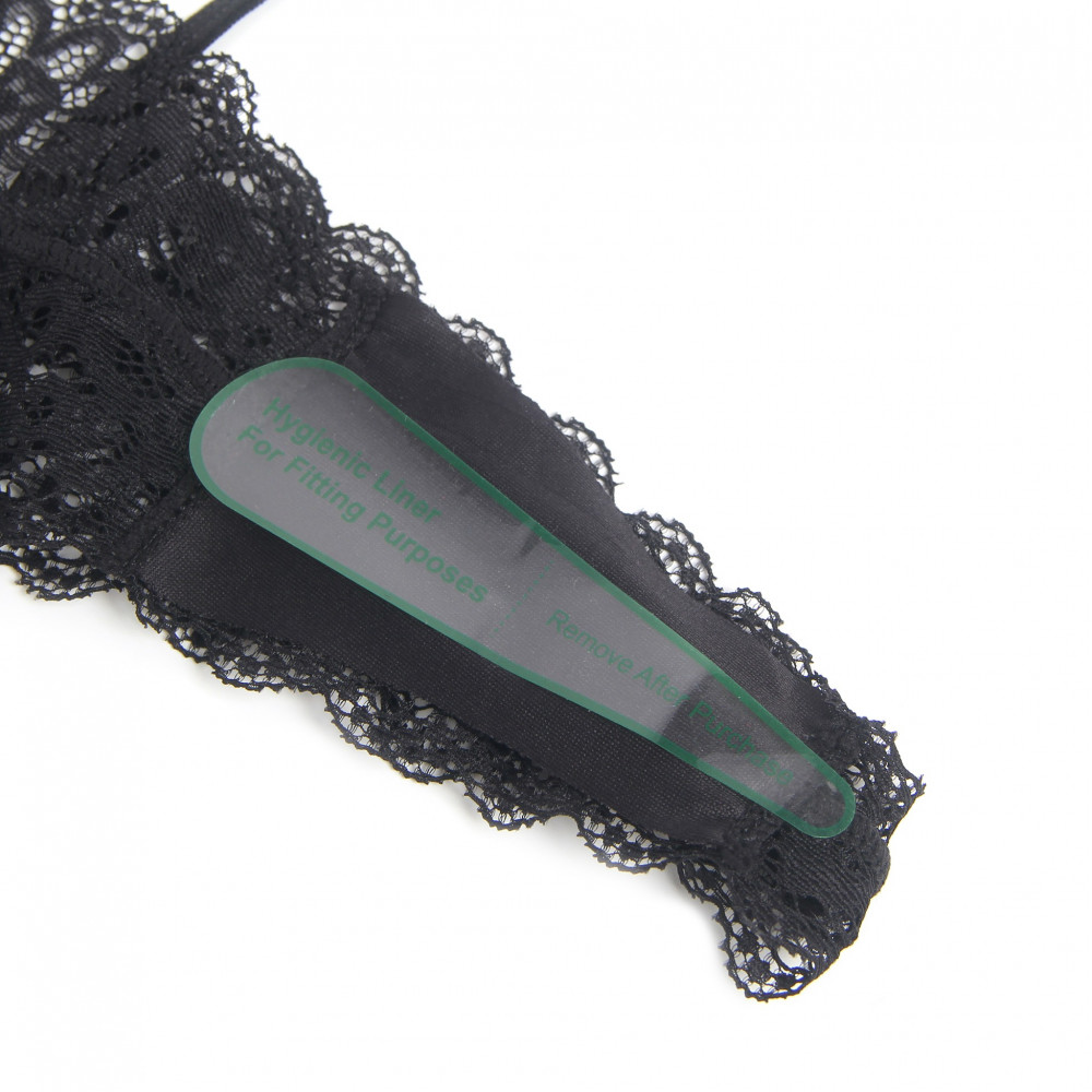 Різне - Корсет з підтяжками та підв'язками Star Night на блискавці, чорний, L 8