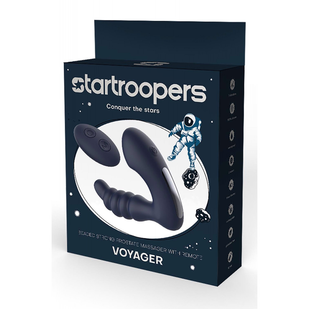 Секс игрушки - Массажер простаты с вибрацией и пультом управления Dream Toys Star Troopers Voyager, черный 3