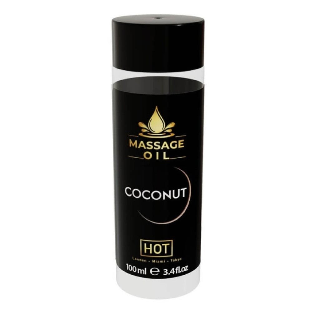 Разное - Массажное масло HOT Massage Oil Coconut с ароматом кокоса, 100 мл