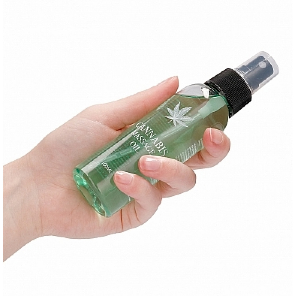 Різне - Масажна Олія Shots-Cannabis Massage Oil, 100 мл 4