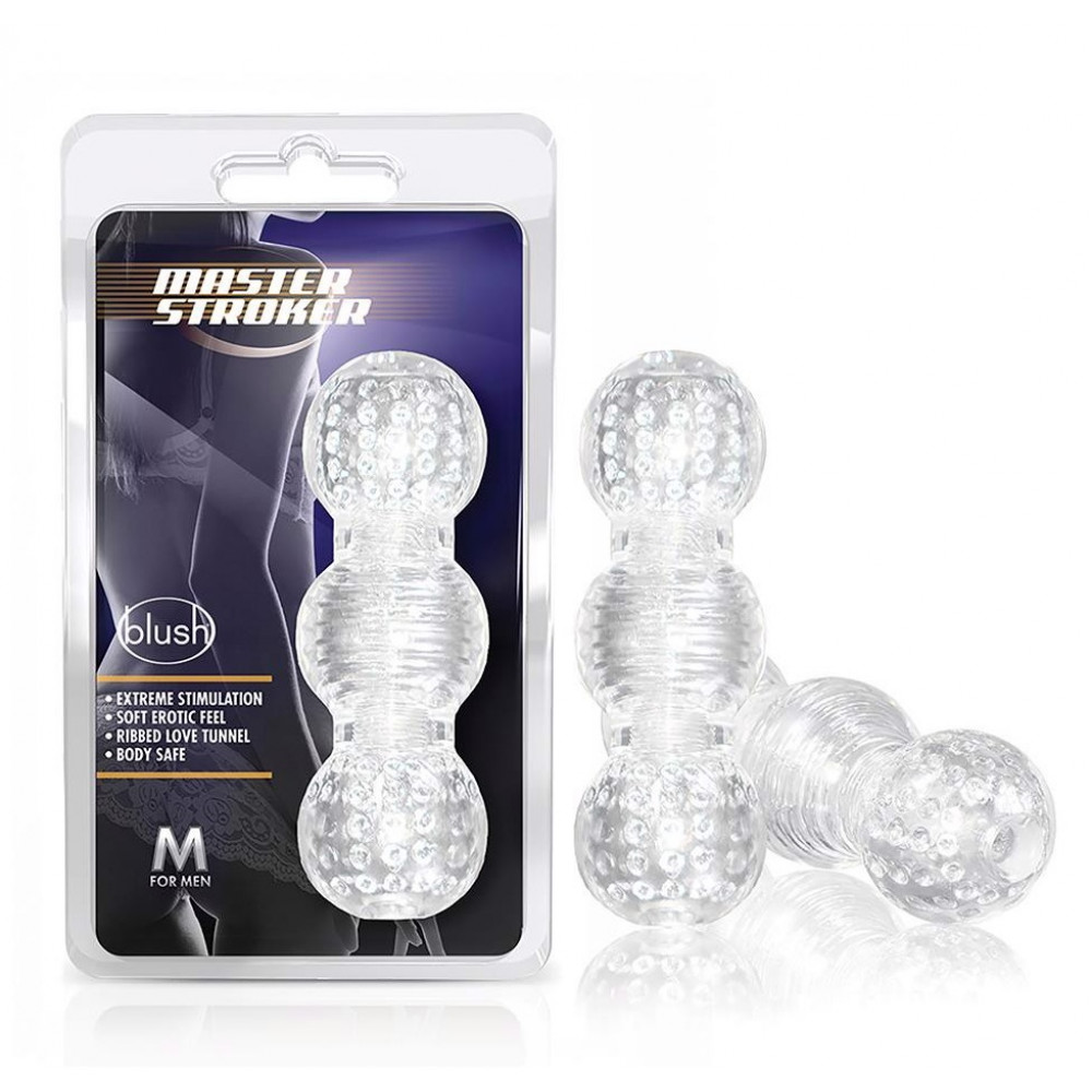 Мастурбаторы без вибрации - Мастурбатор нереалистичный Blush M for Men Master Stroker прозрачный