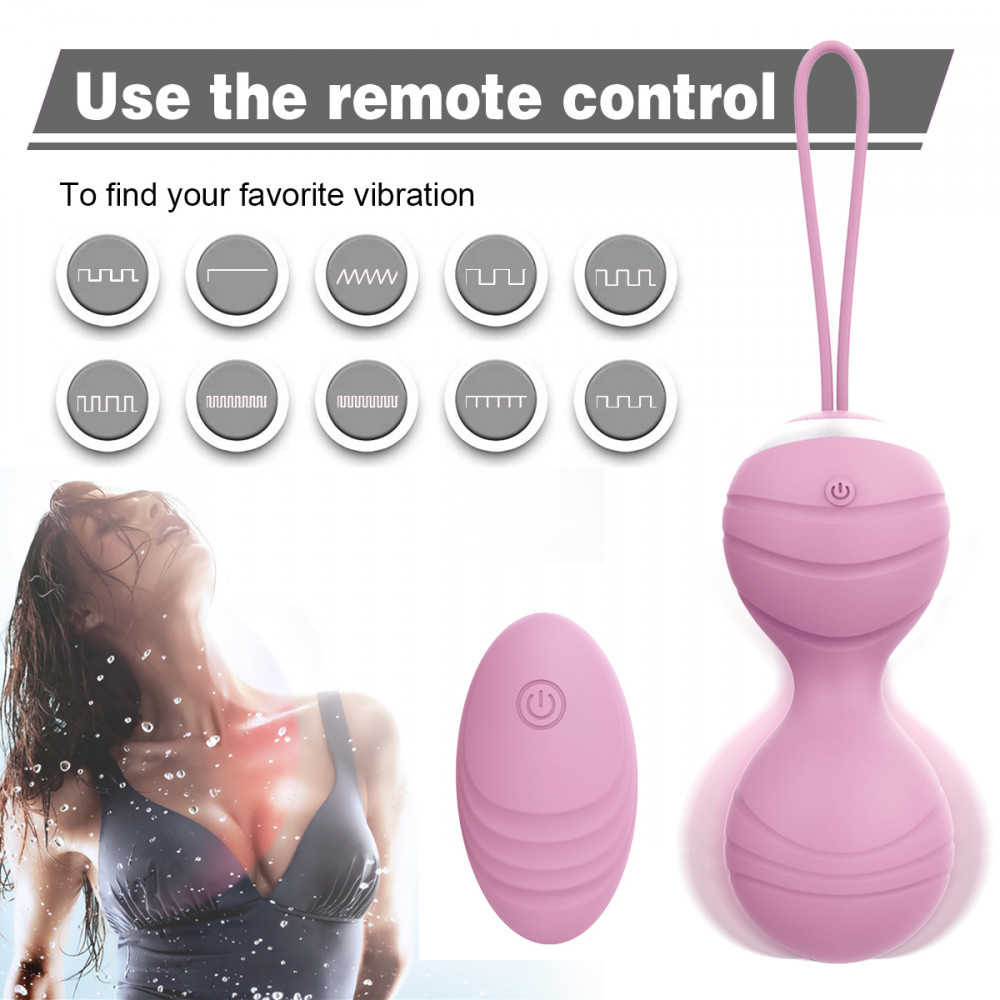 Вагинальные шарики и тренажеры - Набор вагинальных виброшариков Every Night Toys Beata, 4 шт, с дистанционным пультом, сиреневый 8