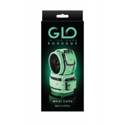 Наручиники, светятся в темноте NS Novelties GLO BONDAGE WRIST CUFF GREEN