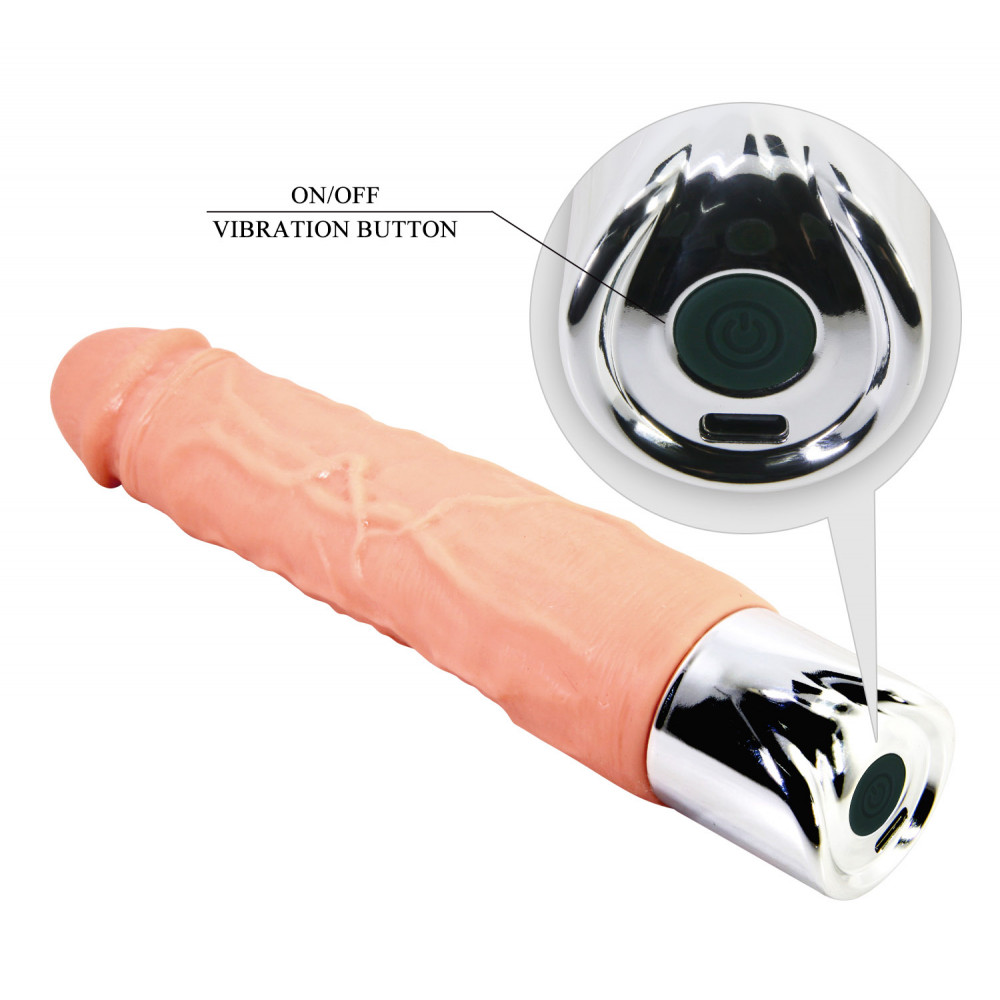  - Перезаряжаемый вибратор реалистик Pretty Love - Osric Pro Realistic Vibrating Dildo, BW-500081DC 7