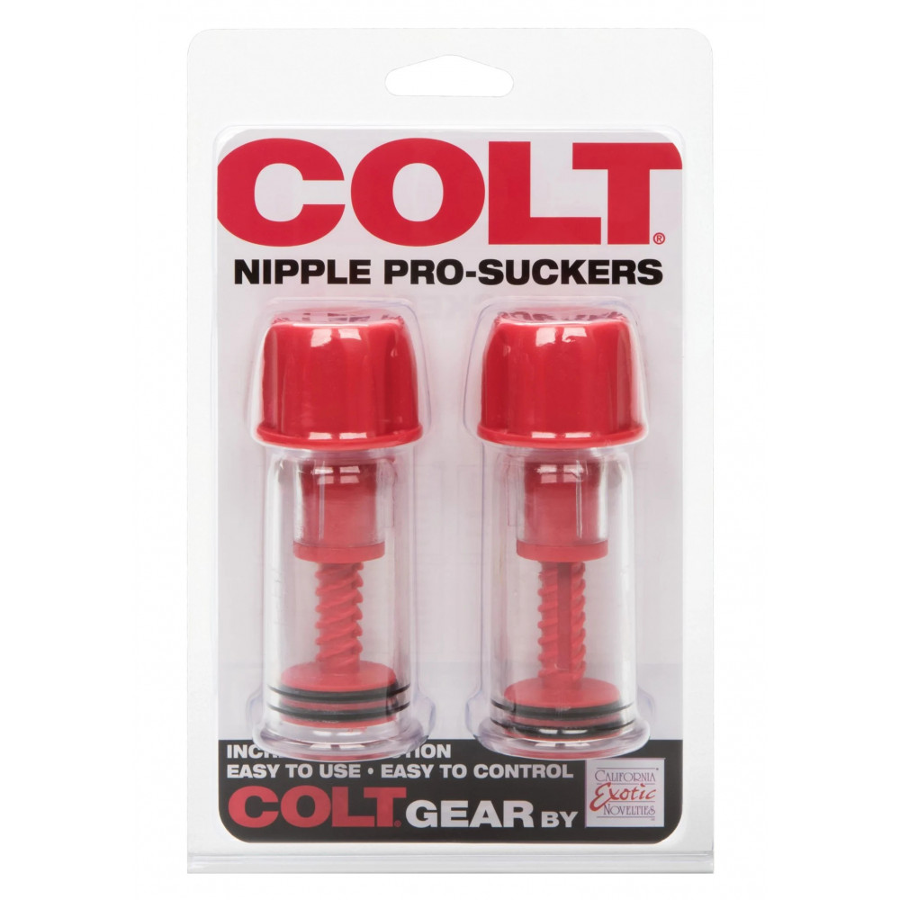 БДСМ игрушки - Помпы для сосков COLT Nipple Pro-Suckers красные 2