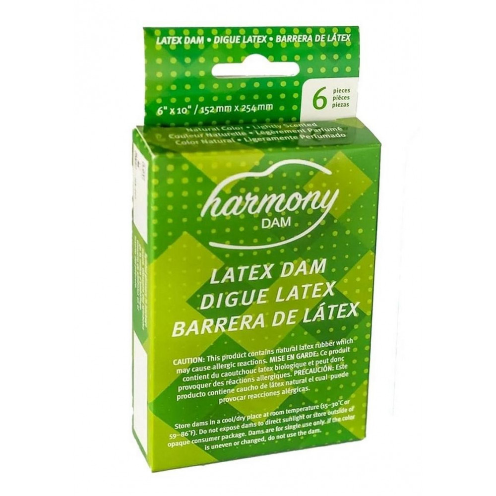 Презервативы - Салфетка для орального секса Harmony из латекса, 6 шт