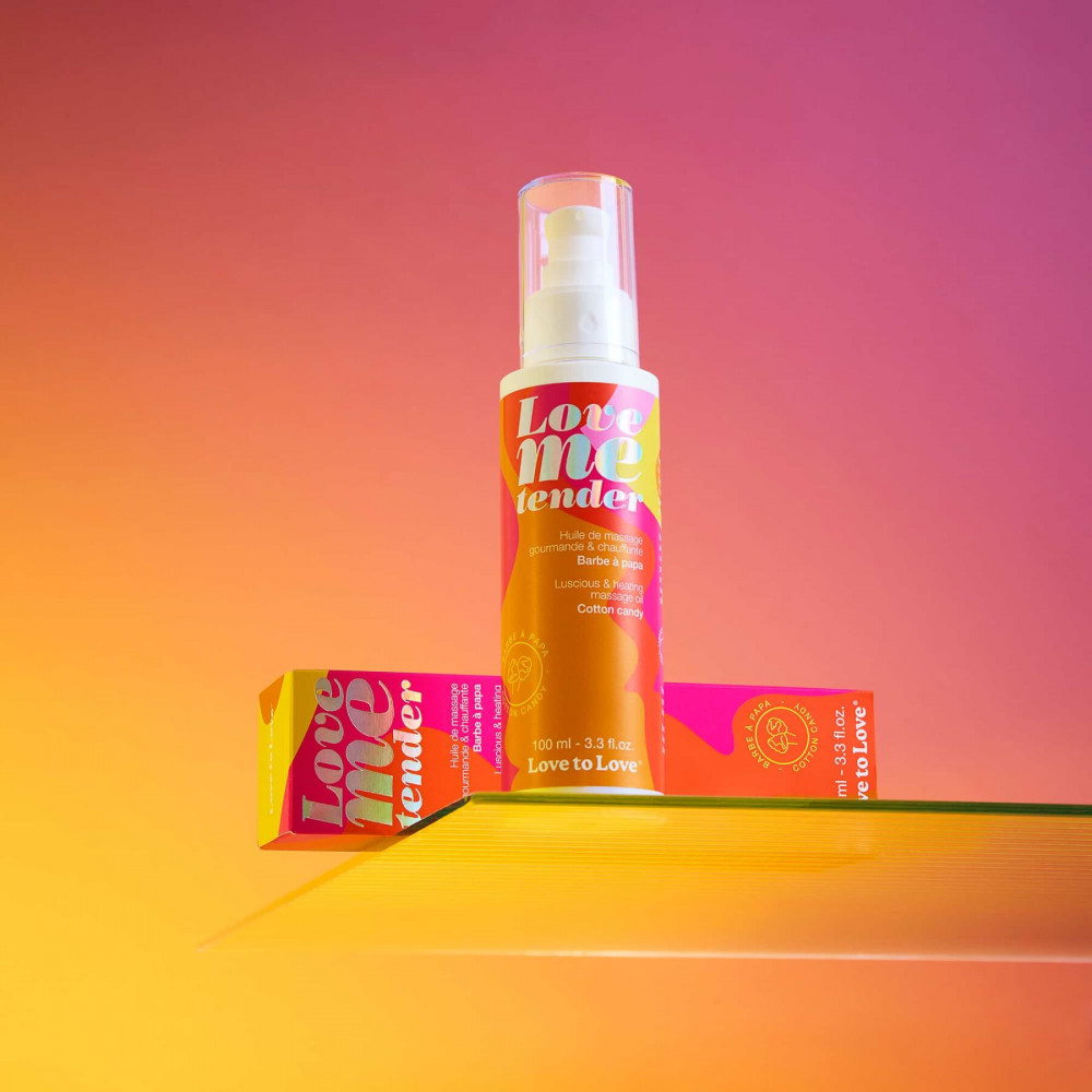Для масажу - Масажна олія Love To Love - Love Me Tender, Cotton candy, 100 мл, аромат цукрова вата, без парабенів 12