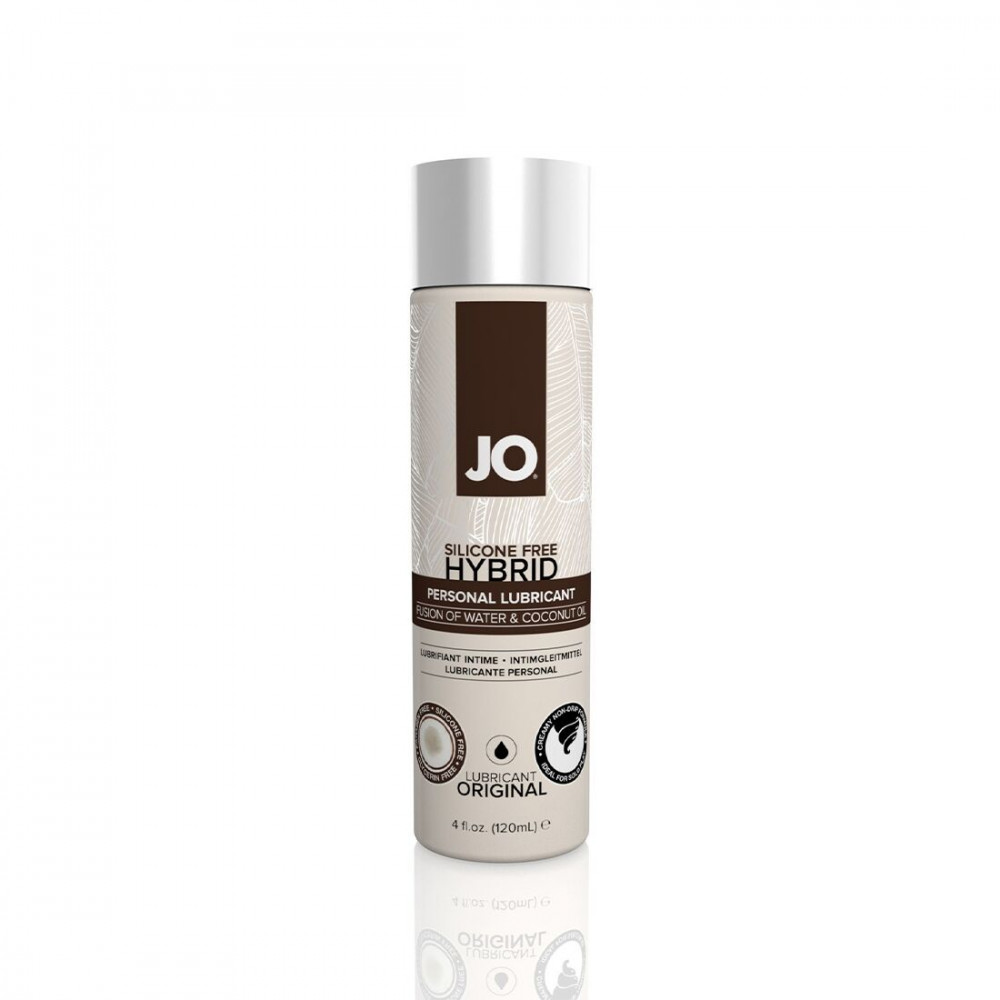 Смазка на водной основе - Крем-смазка с кокосовым маслом System JO Silicone Free Hybrid ORIGINAL (120 мл) белая
