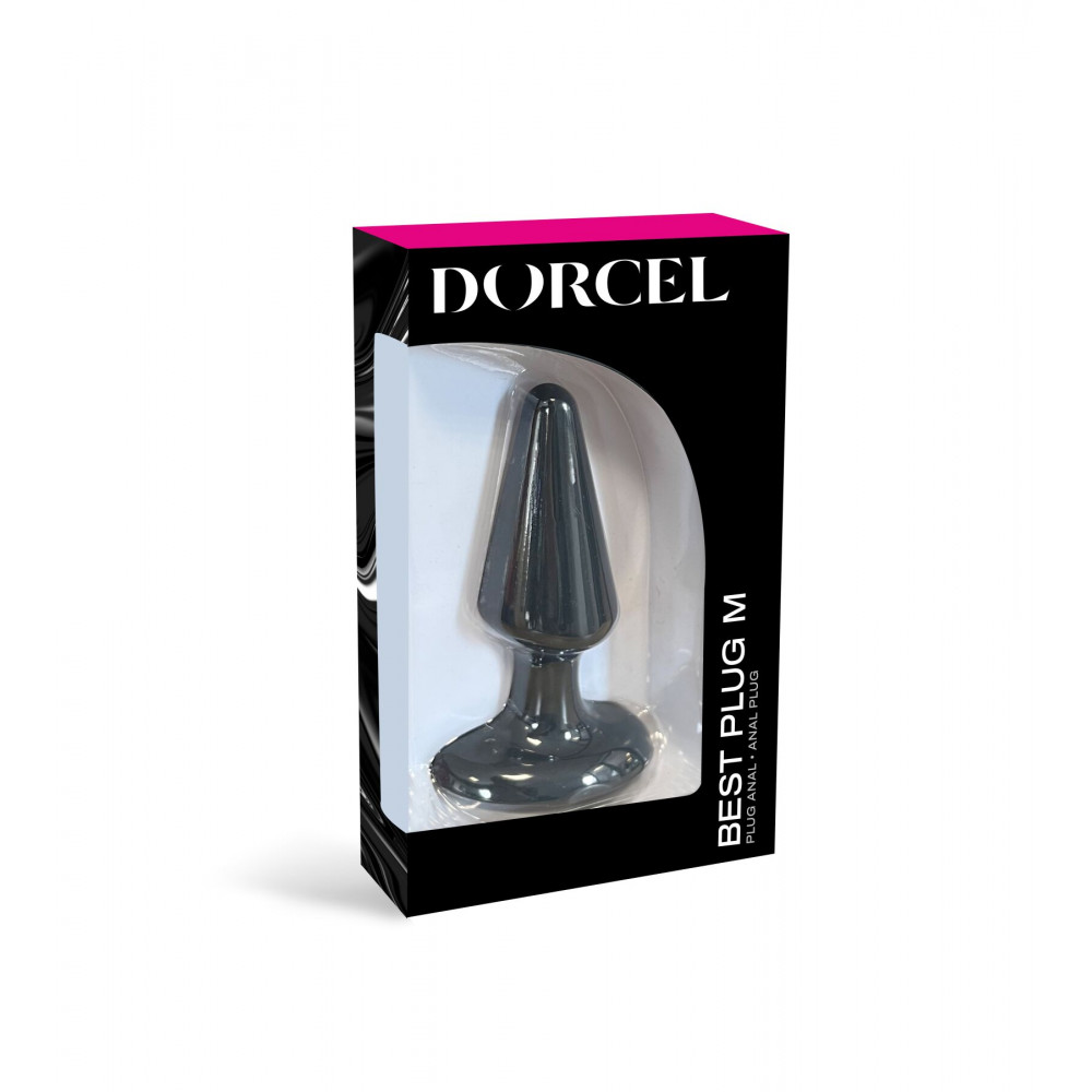 Анальные игрушки без вибрации - Анальная пробка Dorcel Best Plug M мягкий soft-touch силикон, макс. диаметр 4,1см 1