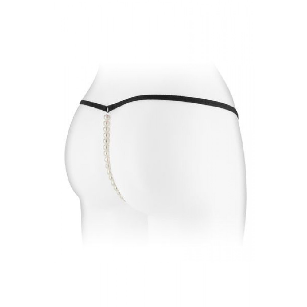 Сексуальные трусики - Трусики-стринги с жемчужной ниткой Fashion Secret VENUSINA Black 2