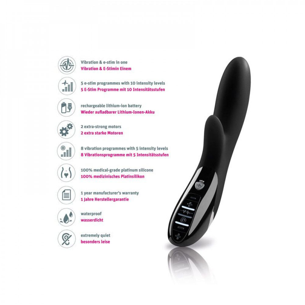 Різне - Вібратор-кролик з електростимуляцією Mystim Daring Danny eStim Black, міостимулятор 7