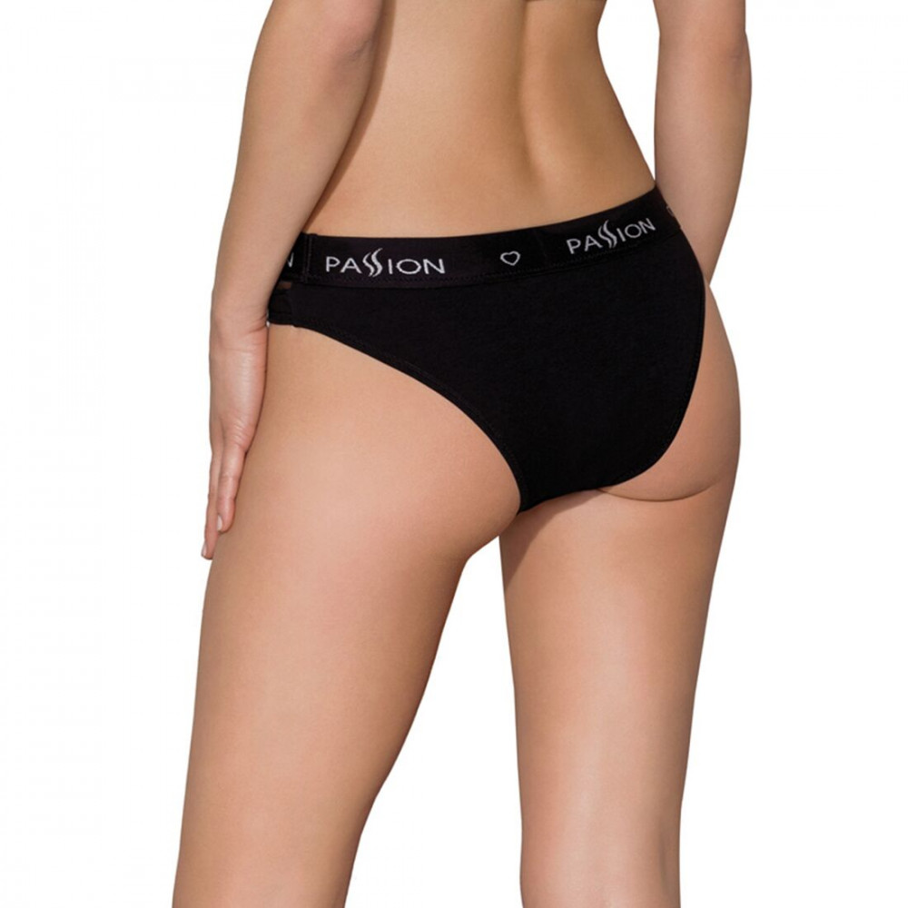 Эротические комплекты - Трусики с прозрачной вставкой Passion PS006 PANTIES black, size L 6