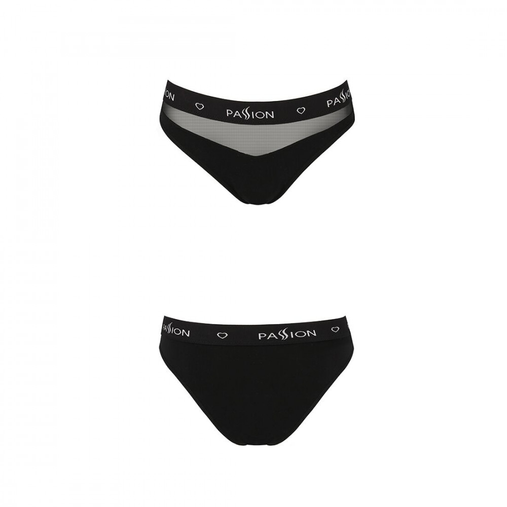 Эротические комплекты - Трусики с прозрачной вставкой Passion PS006 PANTIES black, size L 3