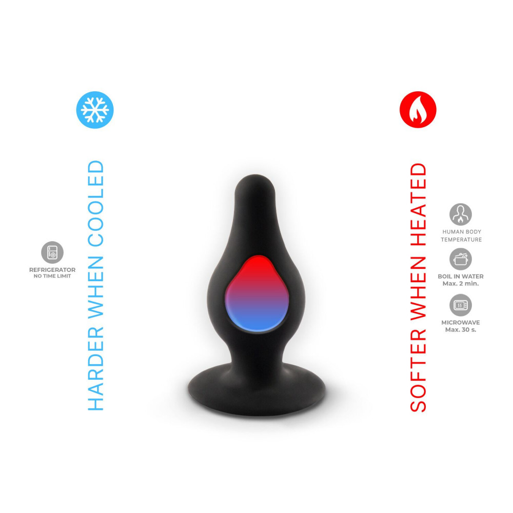 Анальные игрушки без вибрации - Анальная пробка SilexD (Model 2 size S) двухслойная, силикон+Silexpan, диаметр 3,4 см 1