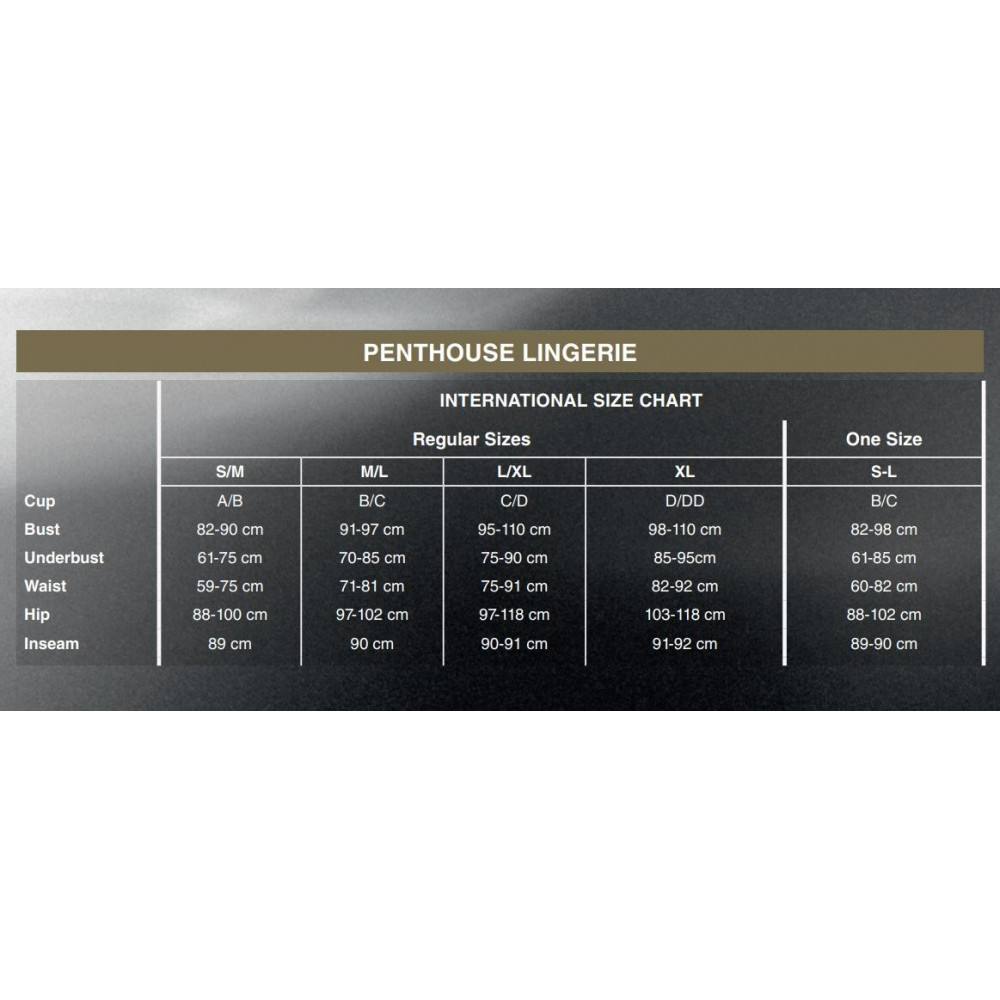 Эротические пеньюары и сорочки - Комплект пеньюар, трусики с доступом и браллет Penthouse - Hypnotic Power Black XL 1