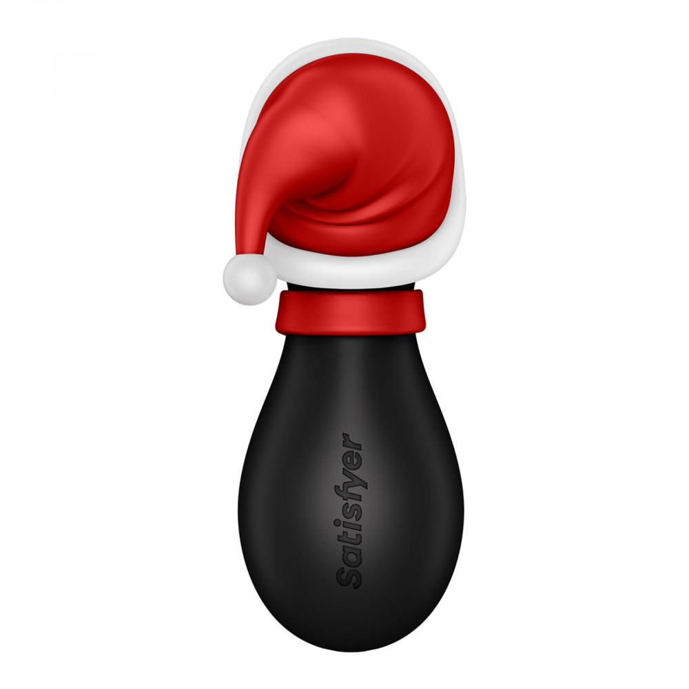 Вибраторы вакуумные - Вакуумный клиторальный стимулятор Satisfyer Penguin Holiday Edition, в шапочке и шарфе 5