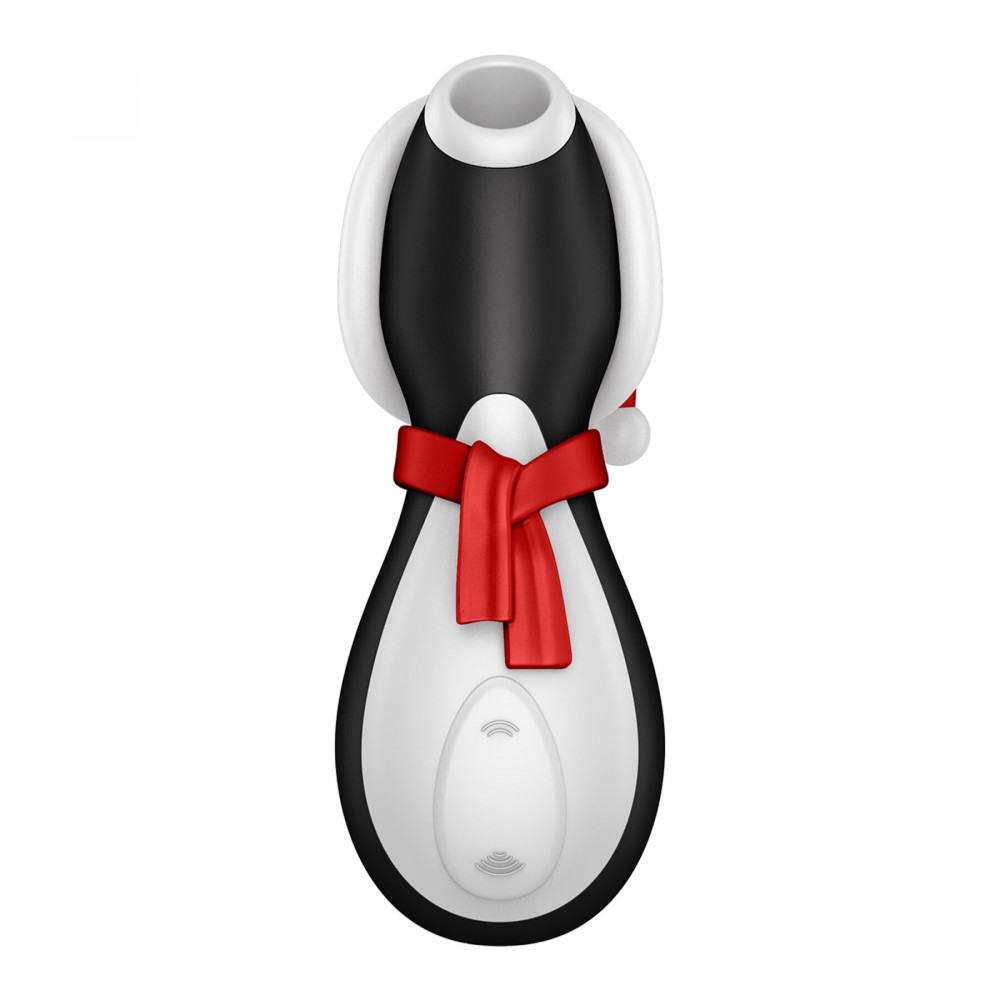 Вибраторы вакуумные - Вакуумный клиторальный стимулятор Satisfyer Penguin Holiday Edition, в шапочке и шарфе 7