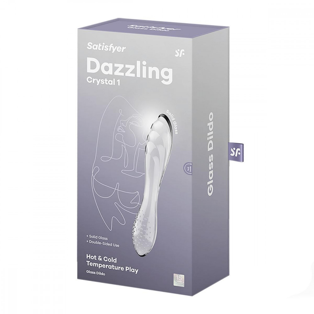 Разное - Стеклянный фаллоимитатор Satisfyer Dazzling Crystal 1 Transparent прозрачный 8