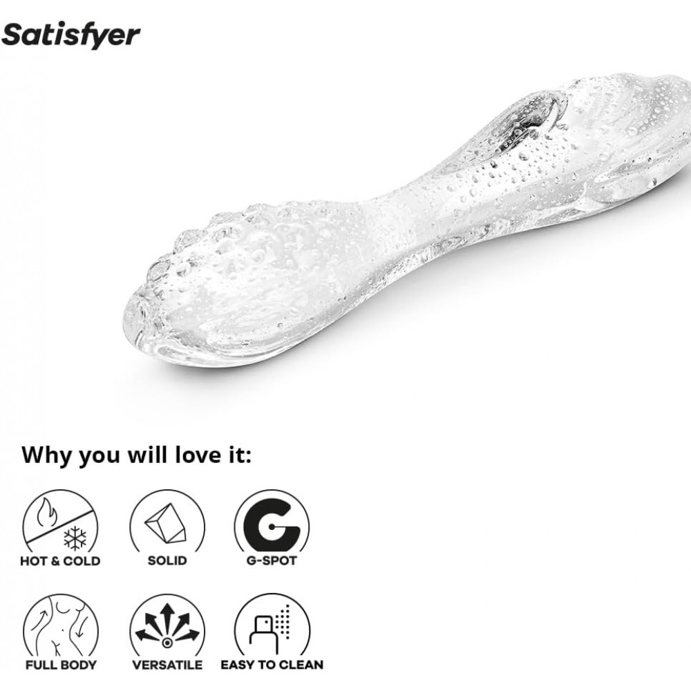 Разное - Стеклянный фаллоимитатор Satisfyer Dazzling Crystal 1 Transparent прозрачный 4
