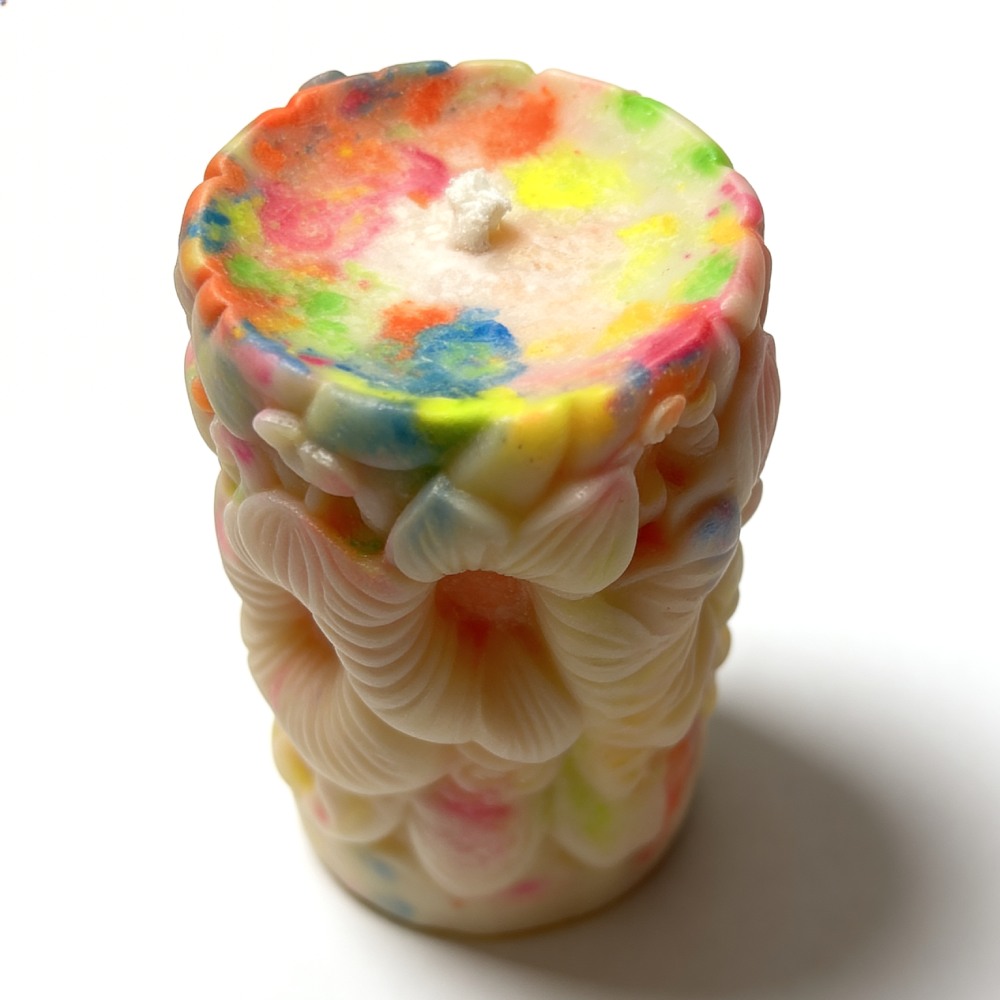  - Свічка низькотемпературна люмінесцентна GlowKink з квітковим тисненням, VIP, різнокольорова, 220 г 6