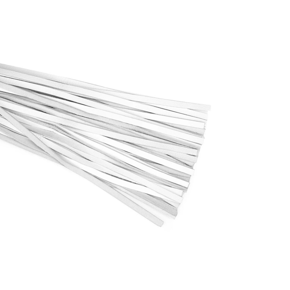 Плети, стеки, флоггеры, тиклеры - Флоггер Liebe Seele White & Pink Leather Flogger 3