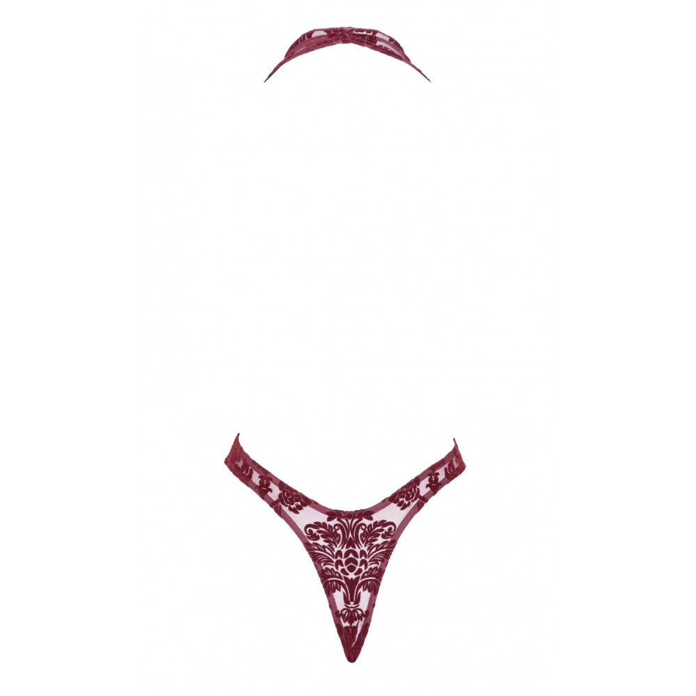 Жіноча еротична білизна - Боді Noir Handmade F386 Kink Royal cascade bodysuit L 7