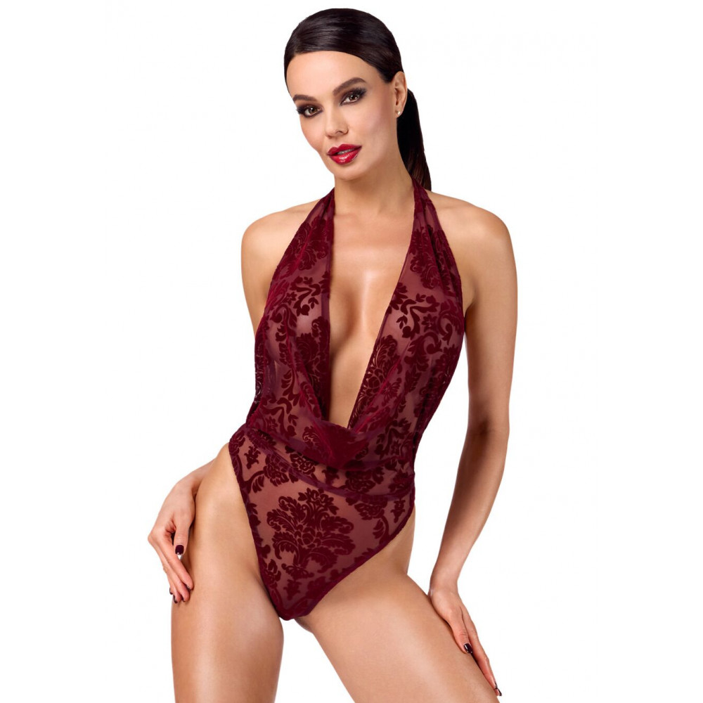 Жіноча еротична білизна - Боді Noir Handmade F386 Kink Royal cascade bodysuit L