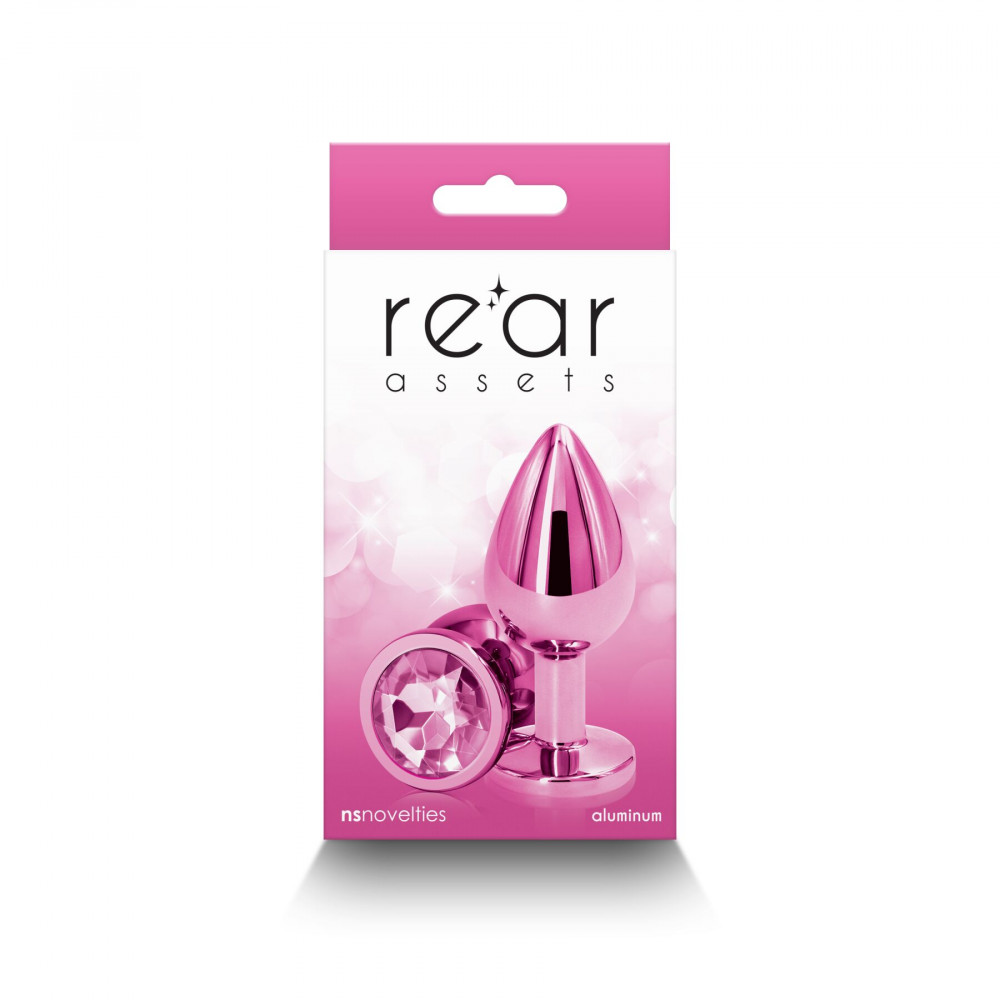 Анальные игрушки без вибрации - Анальная пробка NS Novelties Rear Assets - Medium - Pink 2