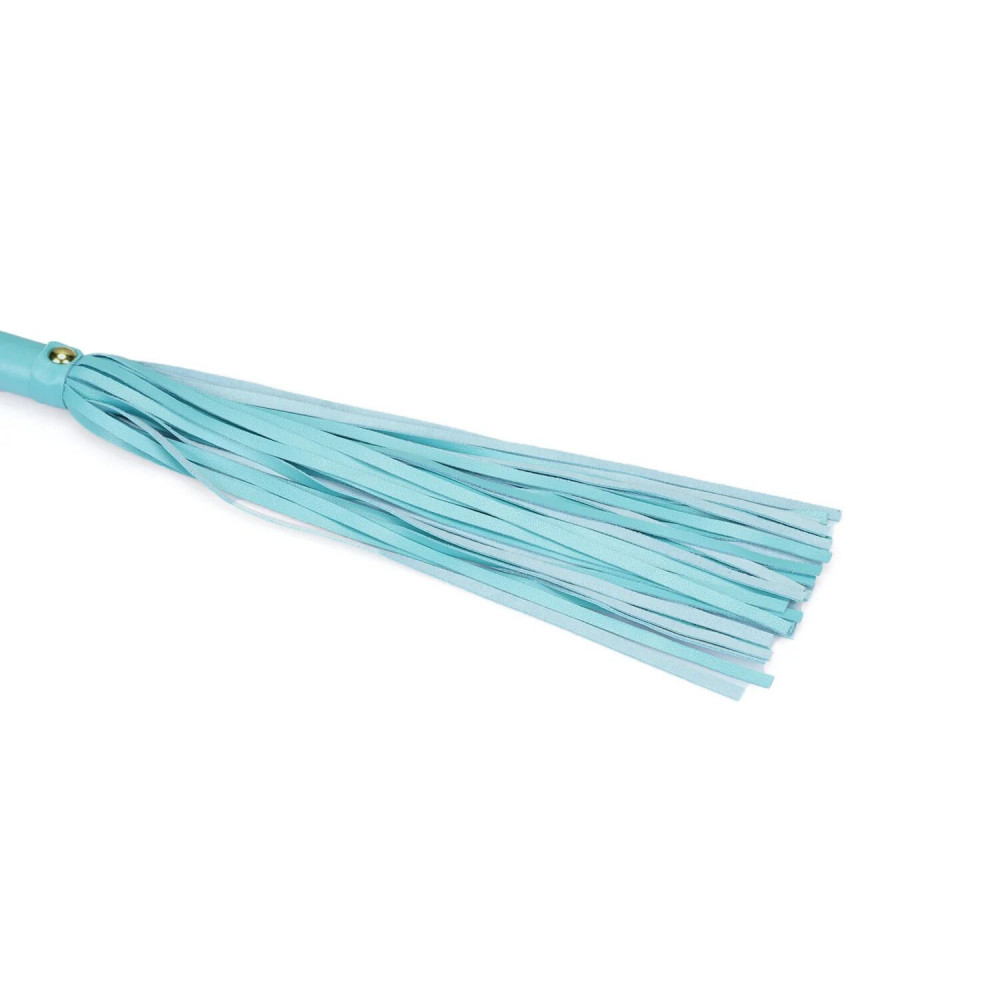 Плети, стеки, флоггеры, тиклеры - Флоггер Liebe Seele Blue Lamb leather Flogger with Velvet Lining 1