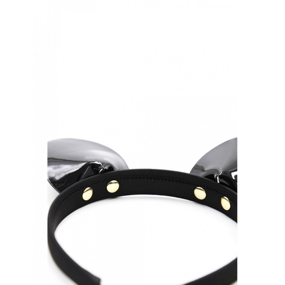 Різне - Вушки кішки глянсові, чорні 3