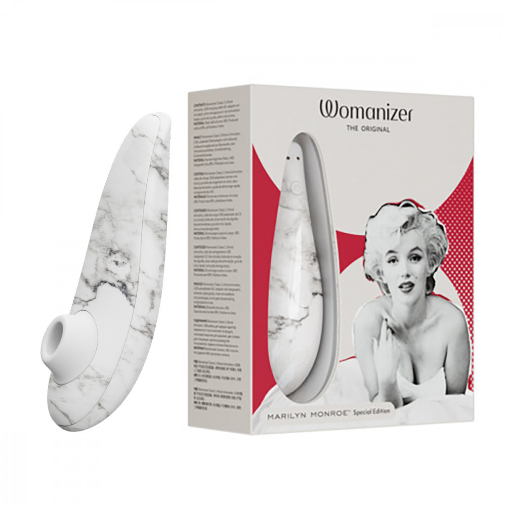 Вибраторы Womanizer - Вакуумный стимулятор клитора Womanizer Marilyn Monroe White Marble