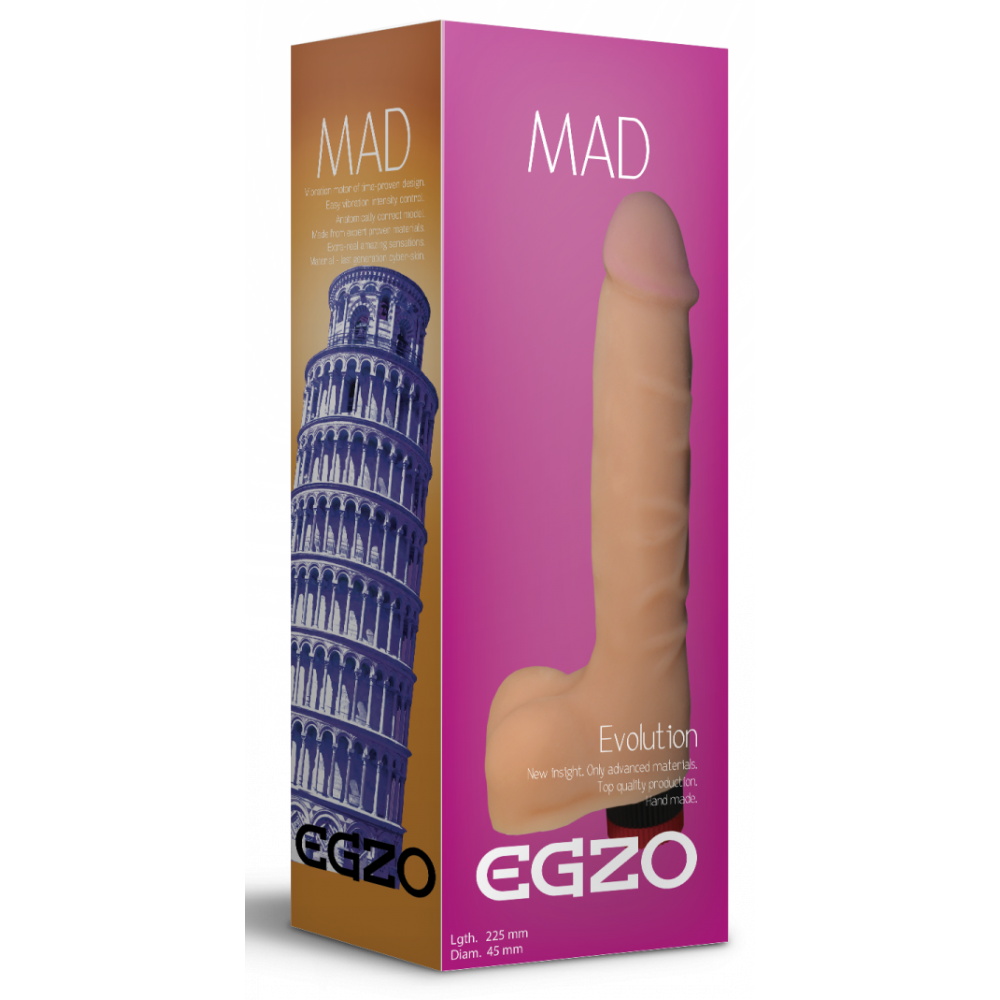 Разное - Вибратор EGZO Ciberskin V001 ( 22,5 см х 4,5 см ) 4