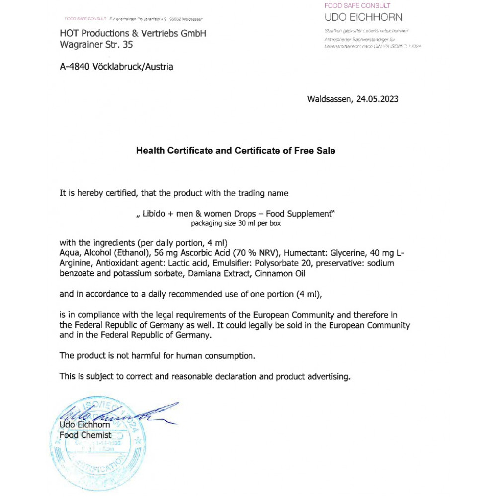 Возбуждающие препараты - Возбуждающие капли для двоих ERO Libido+, 30 мл 3