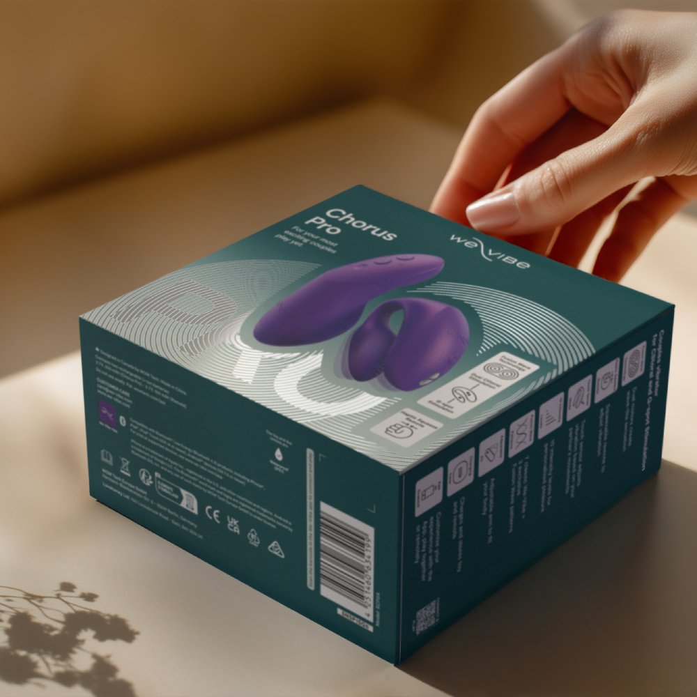 Игрушки для пар - Вибратор для пар We-Vibe Chorus Pro Cosmic Purple с пультом и приложением, фиолетовый 20