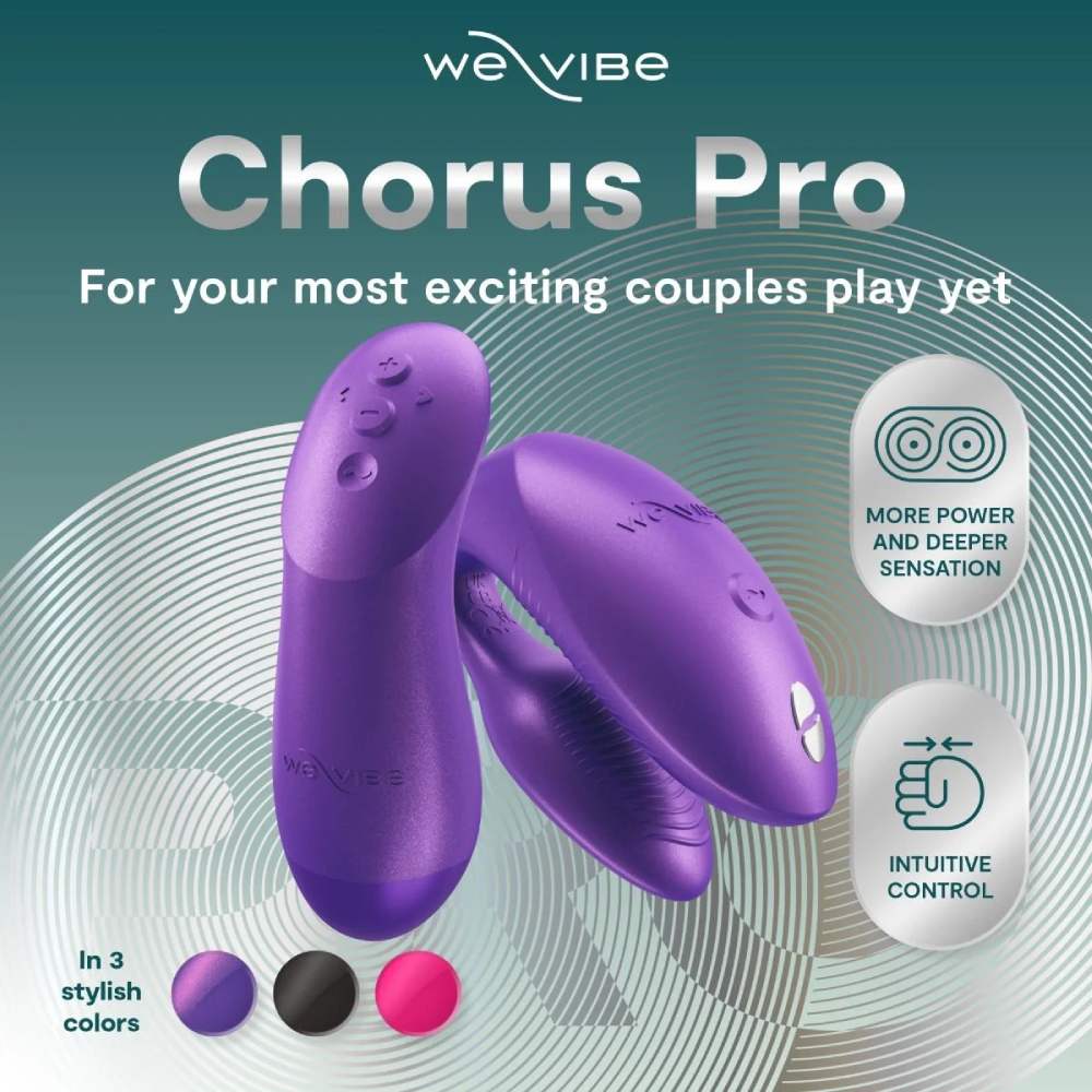 Игрушки для пар - Вибратор для пар We-Vibe Chorus Pro Cosmic Purple с пультом и приложением, фиолетовый 25