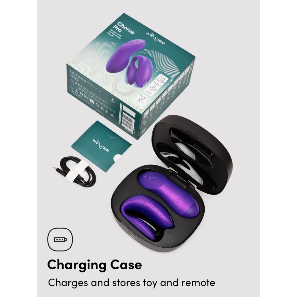 Игрушки для пар - Вибратор для пар We-Vibe Chorus Pro Cosmic Purple с пультом и приложением, фиолетовый 40