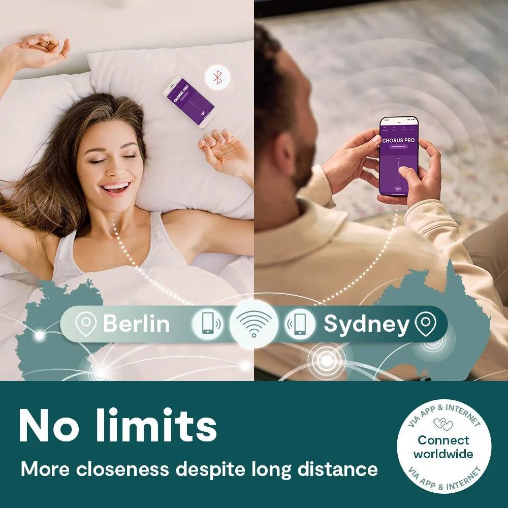 Игрушки для пар - Вибратор для пар We-Vibe Chorus Pro Cosmic Purple с пультом и приложением, фиолетовый 33