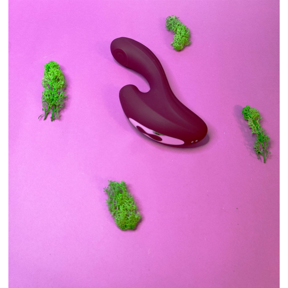 Разное - Вибратор-кролик с вакуумной стимуляцией Chisa Kissen Nymph, силиконовый, красный, 18 х 3.5 см 6